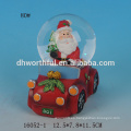 La venta caliente de la resina adornos de Navidad Papá Noel, globo de nieve de resina